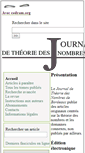 Mobile Screenshot of jtnb.cedram.org