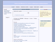 Tablet Screenshot of cedram.org